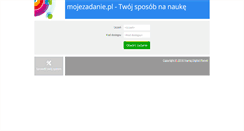 Desktop Screenshot of mojezadanie.pl